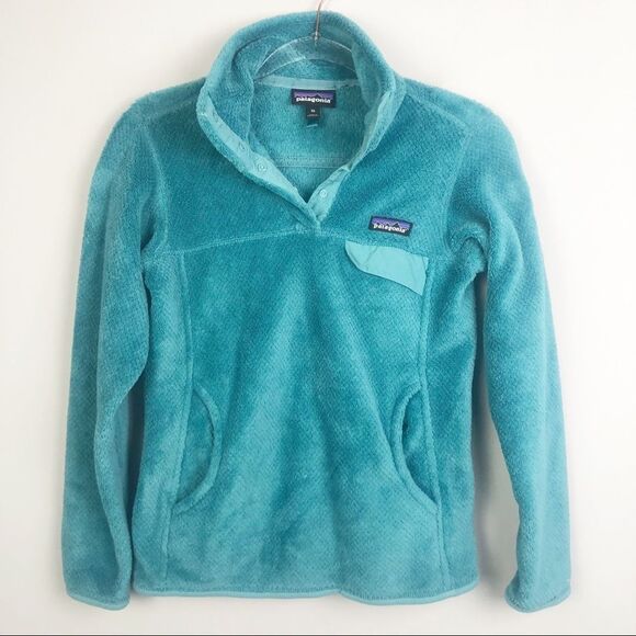 PATAGONIA | Re-Tool Snap-T Pullover Teal Textured Sweater Sweatshirt Women’s XS - Picture 2 of 7